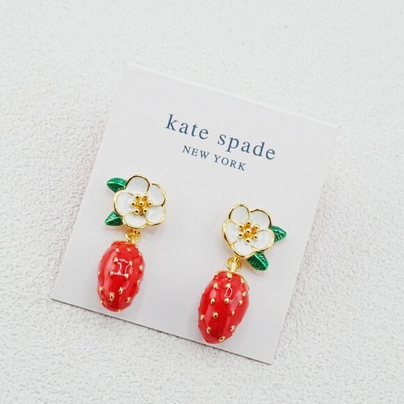 Kate Spade Strawberry Earrings - Picture 3 of 5